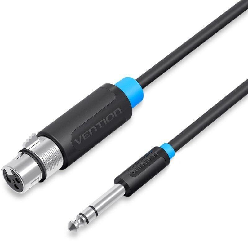 Cable Audio Estereo Jack 6.5/M Xlr/H 2 M Negro Vention 2m/ De Jack 6,5mm A Xlr Hembra