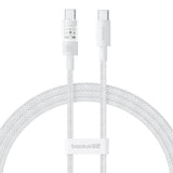 Cable Baseus Gem De Carga Rápida Usb C A Usb C 1 M 100 W Blanco