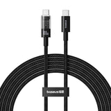 Cable Baseus Gem De Carga Rápida Usb C A Usb C 2 M 100 W Negro