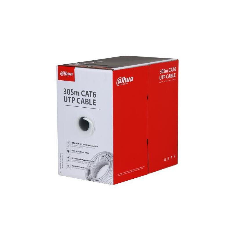 Cable Cat6 Utp 305m Cca White/Pfm922i-6un-C-White Dahua