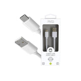 Cable Charge & Synchro Usb-A Vers Usb-C - Longitud 1.5m - Blanco - Jaym® Collection Pop