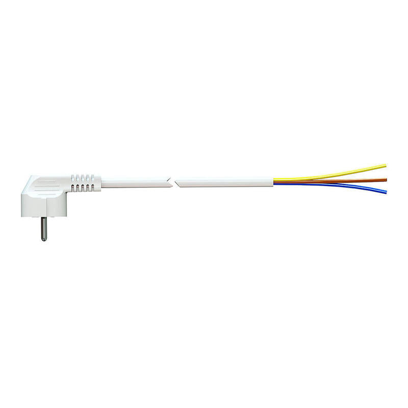 Cable Con Clavija Schuko 5m 3x1,5mm 4,8mm 16a 250v T/Tl Blanco. Solera 7000/5.