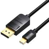 Cable Conversor Vention Haabh Mini Displayport Macho Displayport Macho 2m Negro