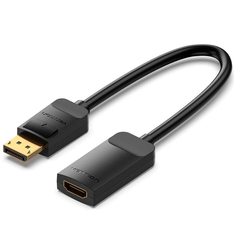 Cable Conversor Vention Hbzbb Displayport Macho Hdmi 4k Hembra 15cm Negro