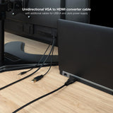 Cable Conversor Nanocable 10.15.4612 Hdmi Macho Vga Macho Jack 3.5 Macho Usb Macho 1.8m Negro