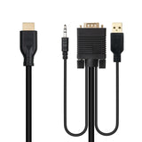 Cable Conversor Nanocable 10.15.4612 Hdmi Macho Vga Macho Jack 3.5 Macho Usb Macho 1.8m Negro