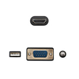 Cable Conversor Nanocable 10.15.4612 Hdmi Macho Vga Macho Jack 3.5 Macho Usb Macho 1.8m Negro