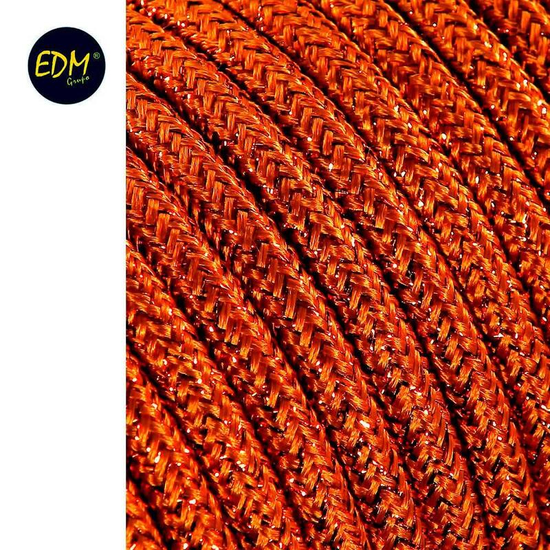 Cable Cordon Tubulaire 2x0,75mm Marron Brillante 5m