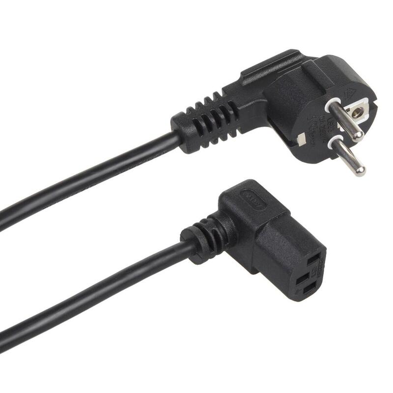Cable De Alimentación Acodado 3m Conector Eu Maclean Mctv-854