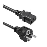 Cable De Alimentación Schuko Cee 7/7 (E/F) Iec C13 3x1.0mm2 Cobre Puro Cu 3m