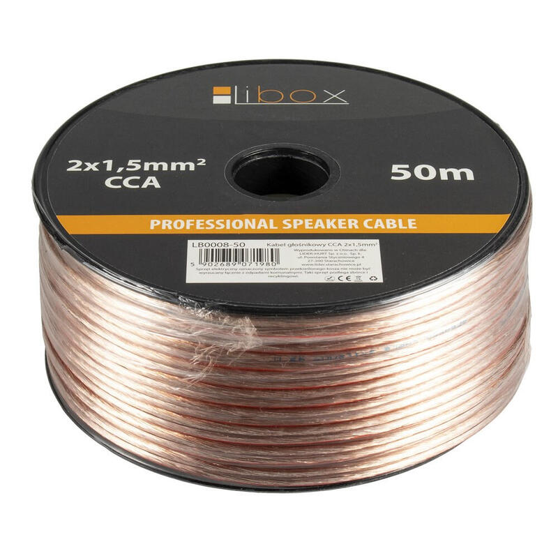 Cable De Altavoz Libox Lb0008-50 2x1.5mm (50m)