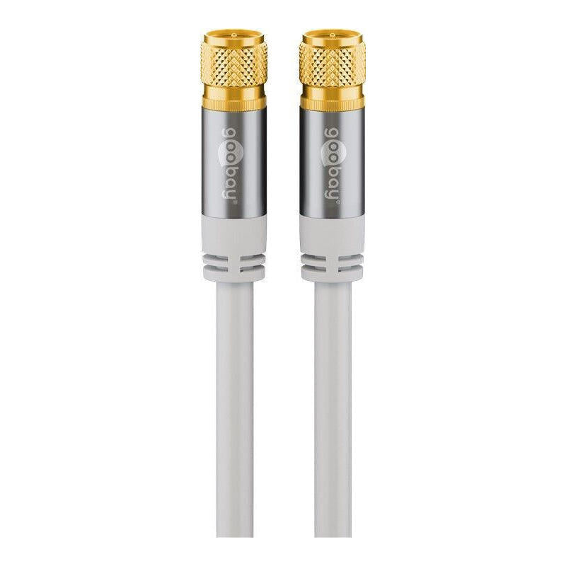 Cable De Antena Satelital Goobay 135 Db Típico, Conector F > Conector F Blanco, 3 Metros 70606