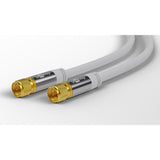 Cable De Antena Satelital Goobay 135 Db Típico, Conector F > Conector F Blanco, 3 Metros 70606