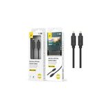 Cable De Audio Óptico Digital M-M Au217 1.5 Metros Negro One+