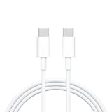 Cable De Carga + Datos Usb-C A Usb-C M/M  6a 1m Blanco