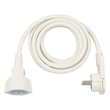 Cable De Extensión Brennenstuhl Con Enchufe Plano Acodado De 3 M, Blanco