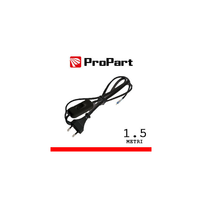 Cable De Extensión Con Interruptor 1.5m Negro