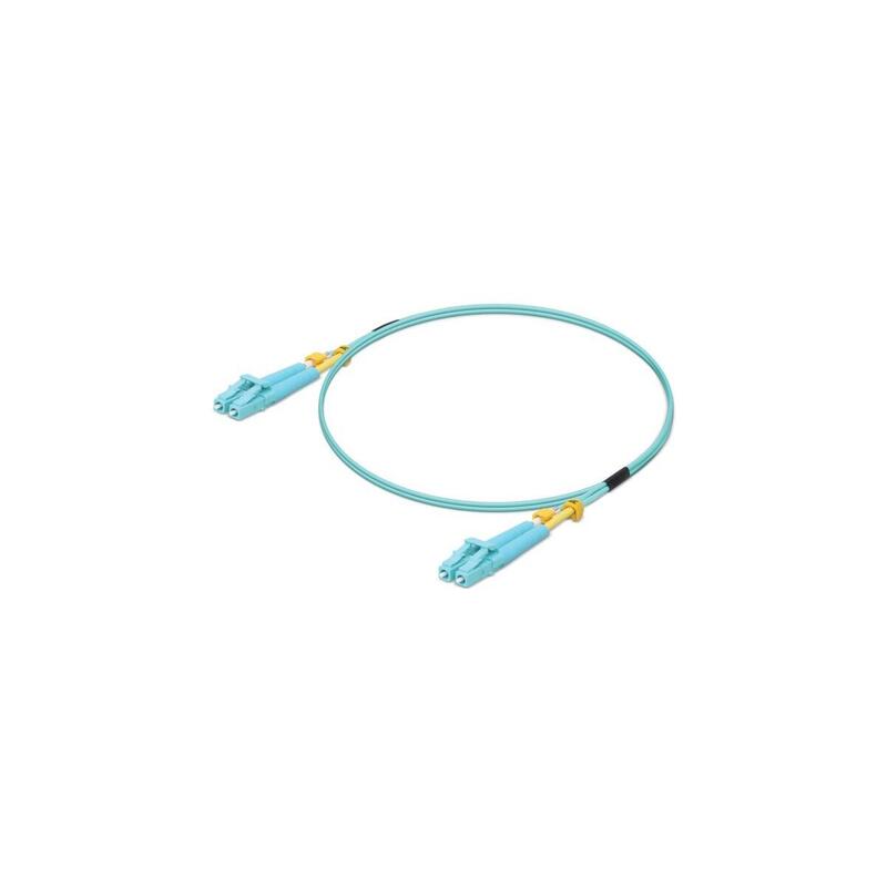 Cable De Fibra Óptica Ubiquiti 10 Gbps Om3 Duplex Lc Turquesa, 2 Metros Uacc-Ofc-Mm-2m