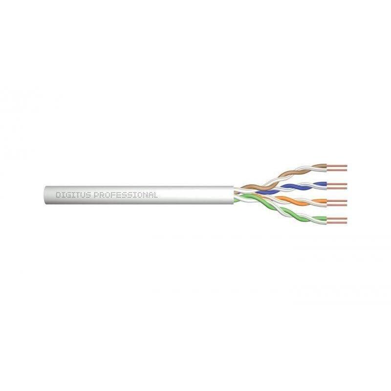 Cable De Instalación Digitus Cat.5e, U/Utp, B2ca, Awg 24/1, Lsoh, 500 M, Gris, Carrete