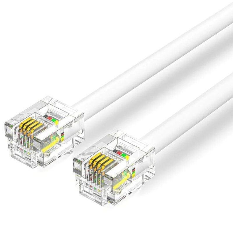 Cable De Teléfono Rj11 6p4c Vention Iqbwi 3m Blanco