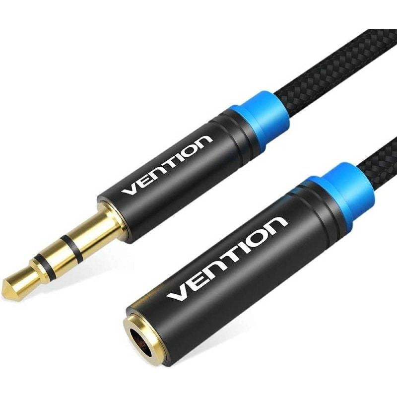 Cable Estéreo Vention Vab-B06-B200-M Jack 3.5 Macho Jack 3.5 Hembra 2m Negro