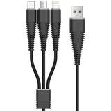 Cable Fish 1 Devia 3 In 1 Apple Ios & Android C + M-Usb Blac