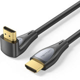 Cable Hdmi 2.0 4k Acodado Vention Alqbg Hdmi Macho Hdmi Macho 1.5m Negro