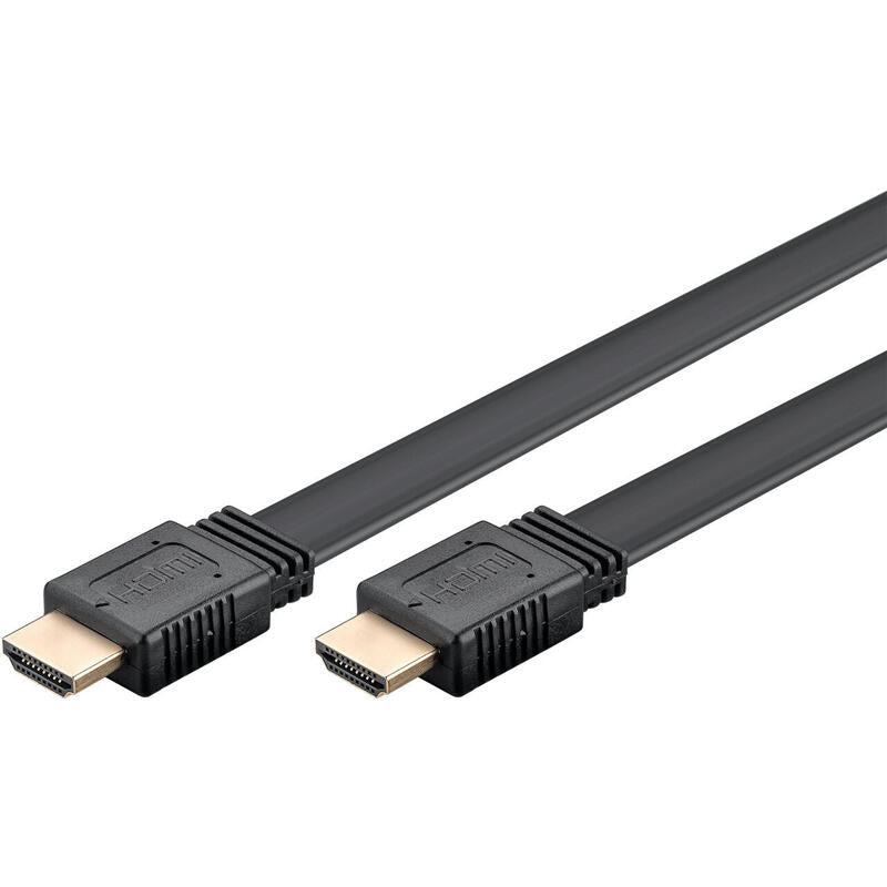 Cable Hdmi A-A  5 Metros Negro 4k 60hz  10,2 Gbit/S Series 2.0 Plano Goobay