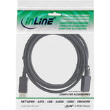 Cable Inline Displayport 1.4, 8k4k, Negro, Dorado, 0,5 M