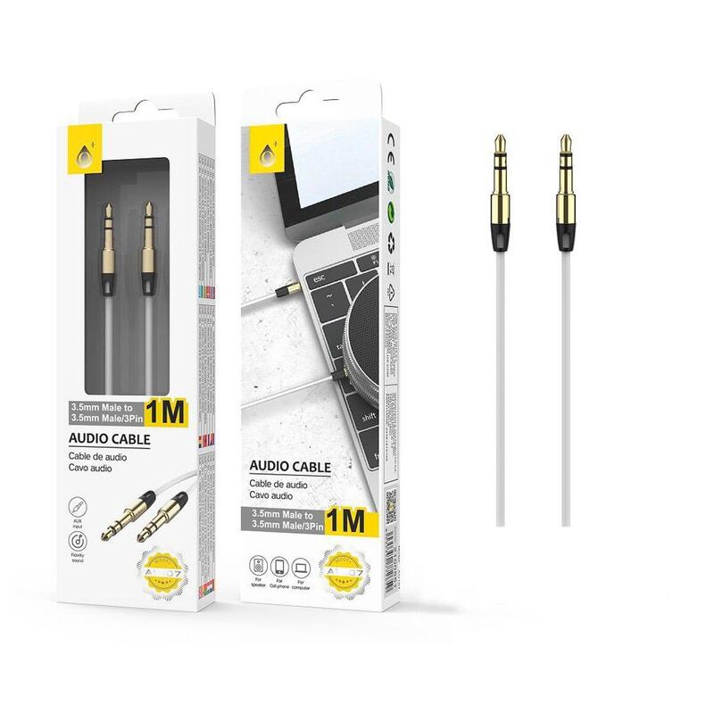 Cable  Jc Au107 Blanco  Jack 3.5mm (M) A Jack 3.5 (M) 1m