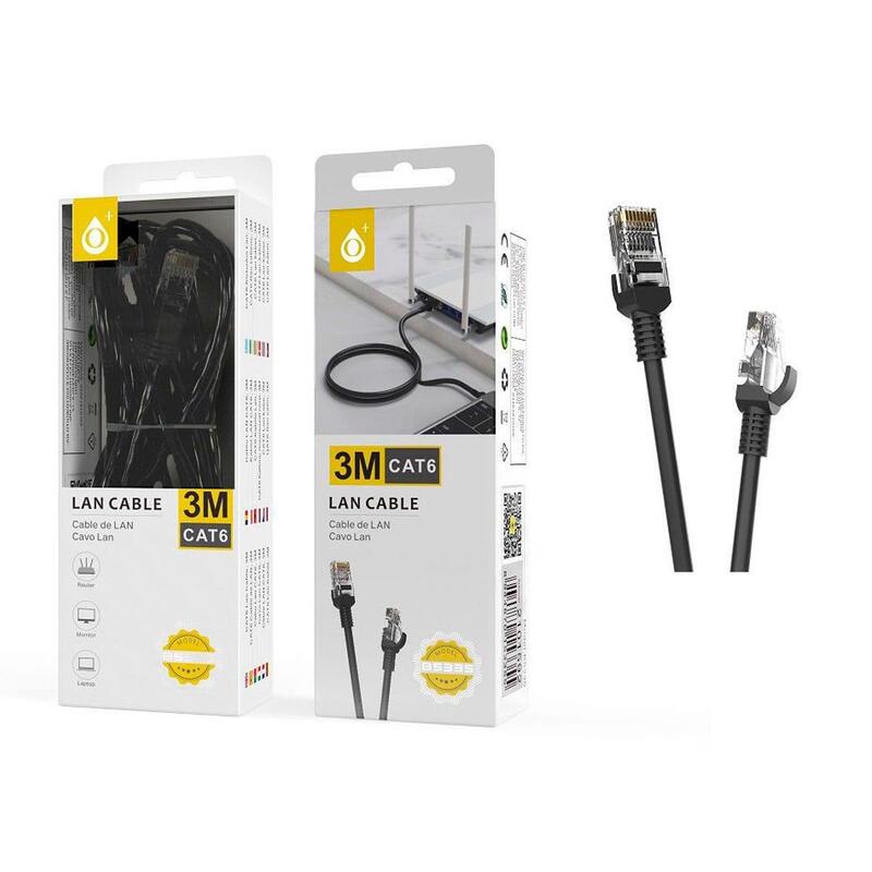 Cable Jc B5335 Ne Negro De Red Lan Cat6, 3m