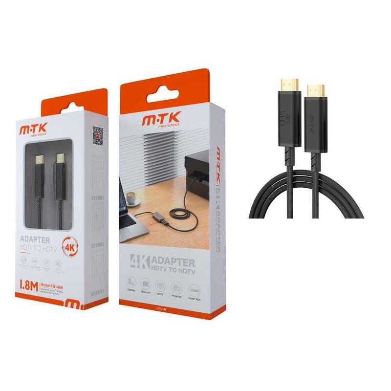 Cable Jc Tb1496 Hdmi 4k, Macho A Macho, 1.8m Negro