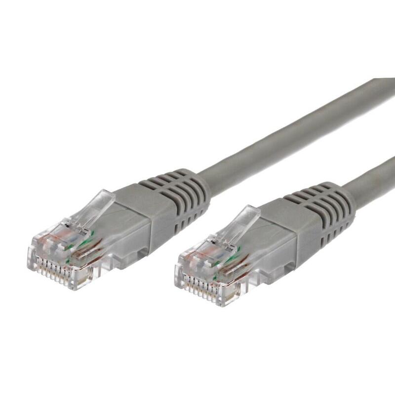 Cable Latiguillo De Cobre Kat.5e Rj45 Utp 0,5m Gris