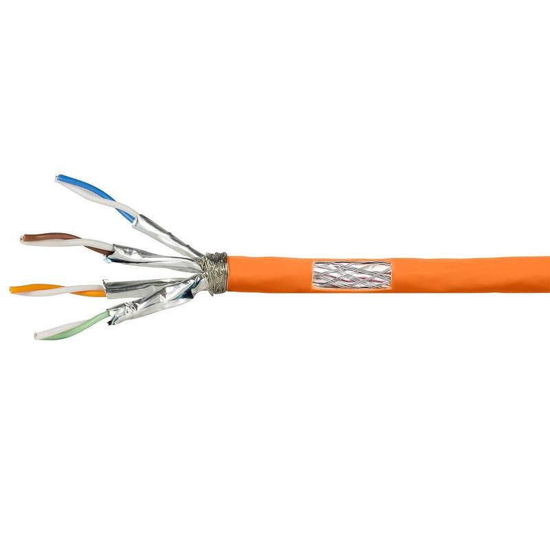 Cable  Logilink Cat.7 600 Mhz Installation  23 Awg Cca, S Ftp 50 M, Naranja