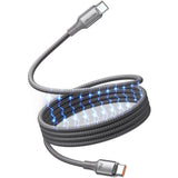 Cable Magnético Usb 2.0 Tipo-C 5a Vention Tsajg Usb Tipo-C Macho Usb Tipo-C Macho Hasta 240w 480mbps 1.5m Titanio