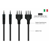 Cable Meimer Netzcable Italien Typ I An C5 Negro 1,8m