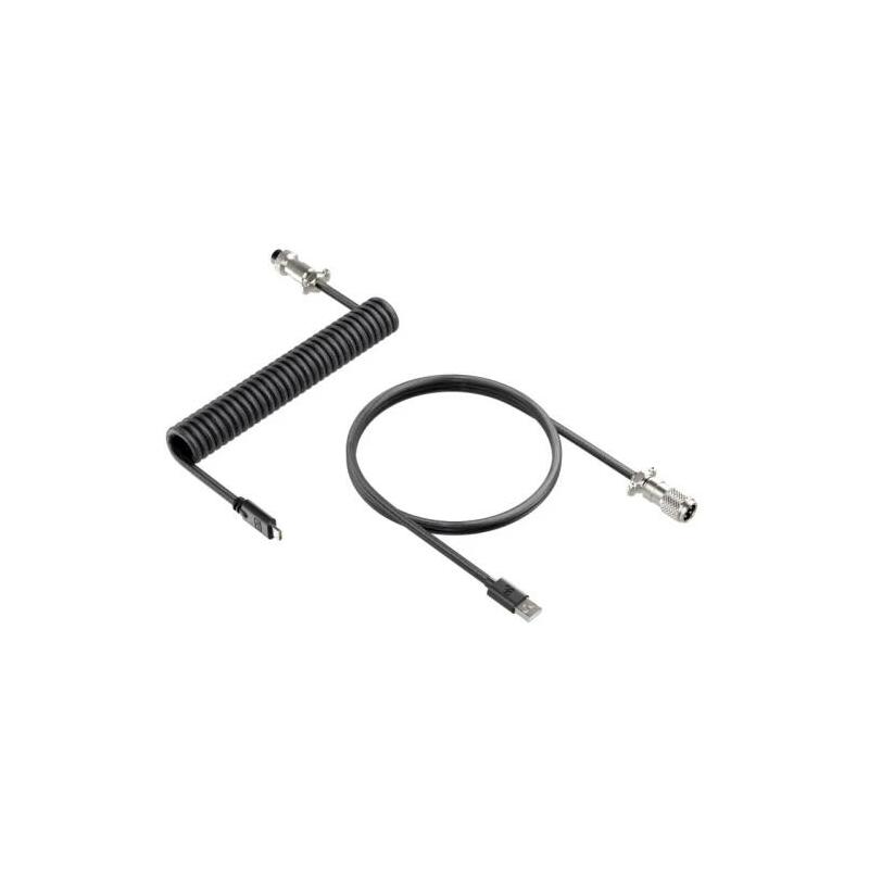 Cable Newskill  Coil Usb-C Negro Ns-Ac-Coilc-N