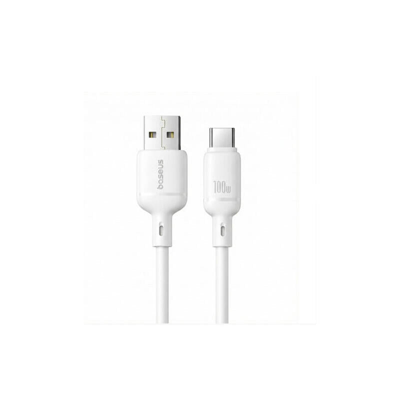 Cable Os-Baseus Silky Fast Charging Data  Usb-A To Usb-C 3a 2m Moon White