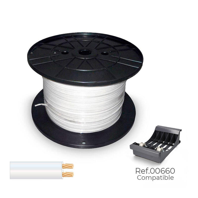 Cable Paralelo 2 X 0,75 Mm² Blanco 500 M. ( Bobina Mediana )