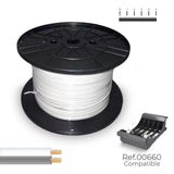Cable Paralelo 2 X 0,75 Mm² Blanco/Gris 500 M.