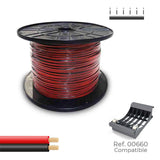 Cable Paralelo 2 X 1,5 Mm² Rojo/Negro 300 M. ( Bobina Mediana )