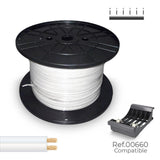 Cable Paralelo 48v 2 X 1,00 Mm² Blanco 400 M. (Bobina Mediana)