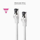 Cable Red Cat.8.1 2ghz Lszh Sstp Awg26 Blanco 25cm