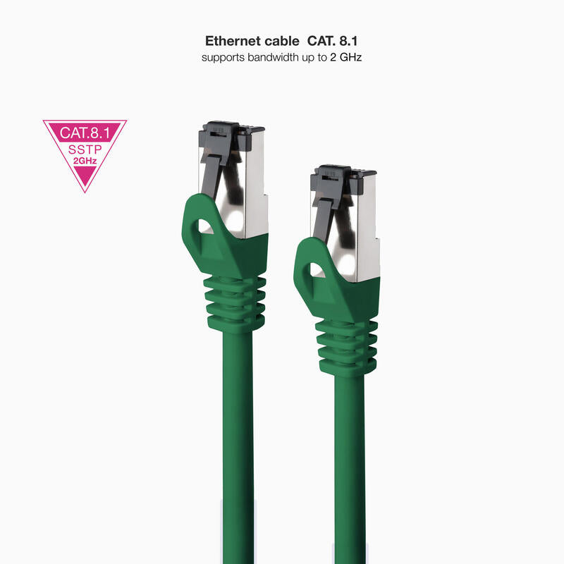 Cable Red Cat.8.1 2ghz Lszh Sstp Awg26 Verde 1 M