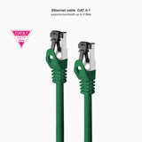 Cable Red Cat.8.1 2ghz Lszh Sstp Awg26 Verde 25 Cm
