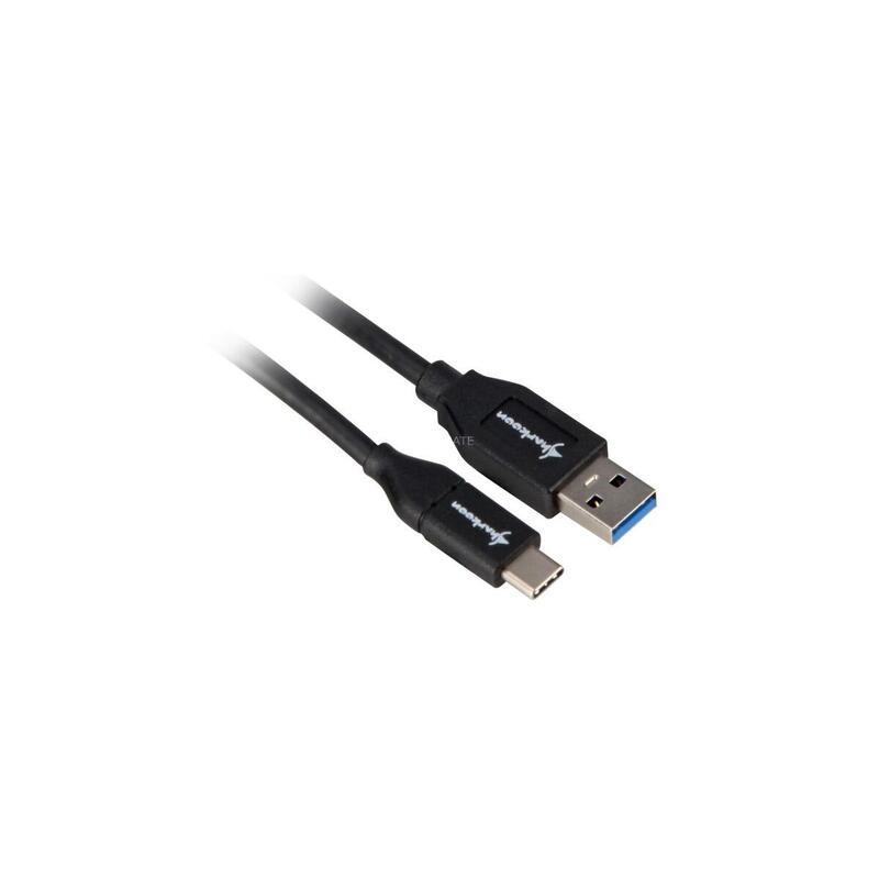 Cable Sharkoon Usb 3.2 Gen 2, Usb-A Macho > Usb-C Macho Negro, 0,5 Metros 4044951021130