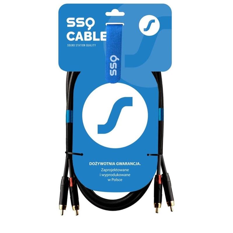 Cable  Ssq Rcarca3  2x Rca - 2x Rca - 3 M, Negro