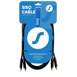 Cable  Ssq Rcarca3  2x Rca - 2x Rca - 3 M, Negro