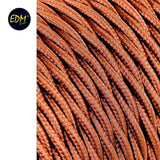 Cable Textil Trenzado 2x0,75mm C-20 Marron Seda 5m