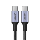 Cable Ugreen Us316 70428 Usb-C - Usb-C Pd Qc Fcp 100 W 5 A 480 Mb/S 3 M - Gris